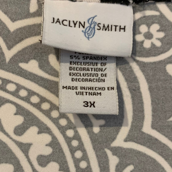 Jaclyn Smith Top Women's Size 3x Pullover Liquid Knit Coquette Paisley Beaded - Picture 4 of 7